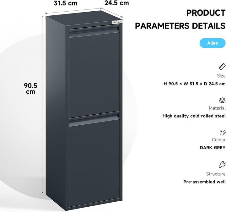 Actual product image Veehaus Geruchloses Mülltrennsystem (30 l)