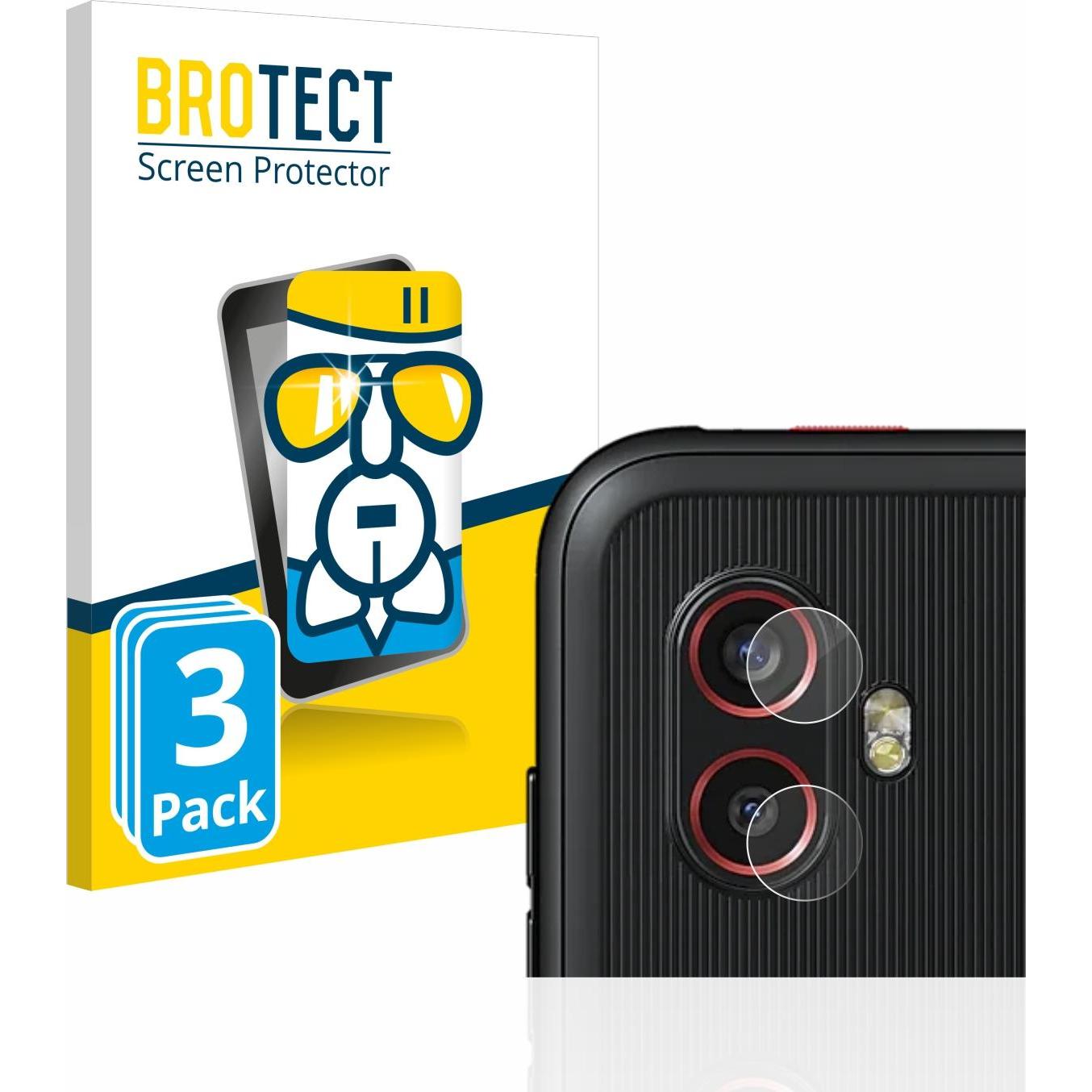 BROTECT AirGlass Panzerglasfolie (3 Stück, Samsung Galaxy XCover 6 Pro), Smartphone Schutzfolie, Transparent