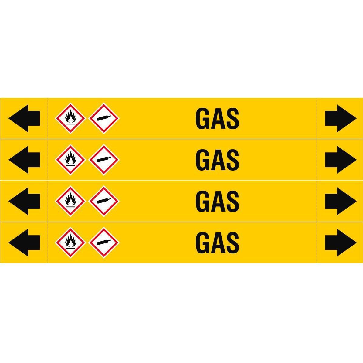 Brady, Etiketten, ASME - Rohrmarkierer - Gas