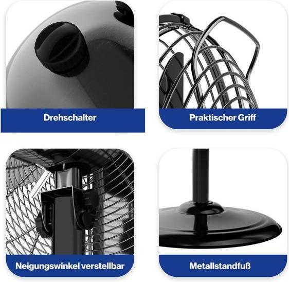 Produktbild Profi-Care ProfiCare PC-VL 3064 MS 40 cm Metall Stand-Ventilator schwarz