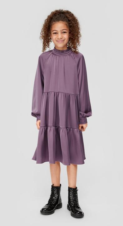 Actual product image s.Oliver Kleid Satinkleid mit gestuftem Rock (140)