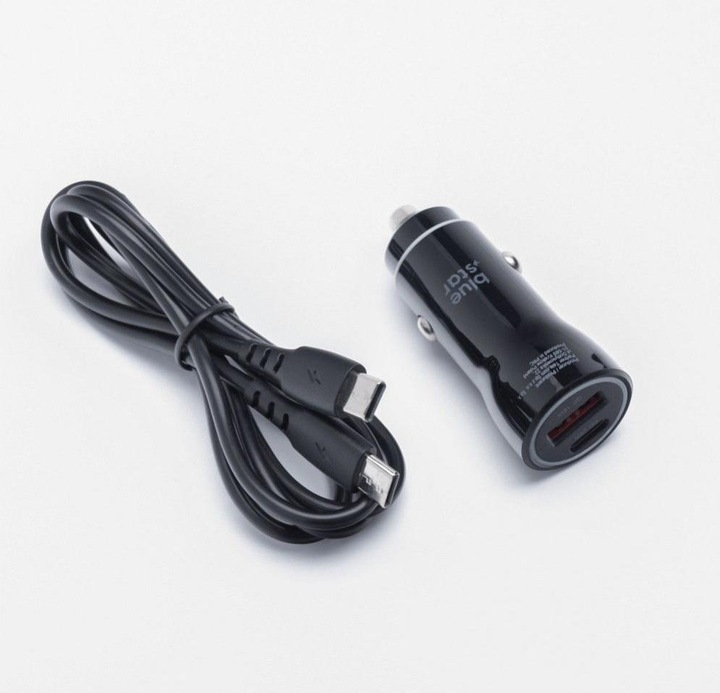 Actual product image 25W USB-C car charger + USB-C cable