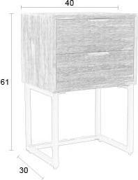 Productafbeelding White Label Living Webster Bijzettafel/Bedbank