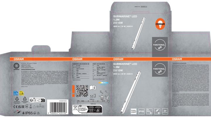 Produktbild Osram SUBMARINE® 2 x 15W 4000K (3000 lm, G13)