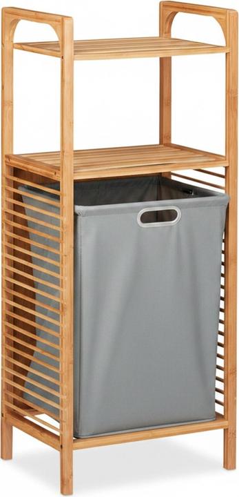 Relaxdays Badregal mit Wäschekorb (40 x 30 x 95 cm)