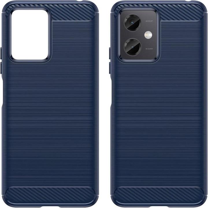 Actual product image Cover-Discount Xiaomi Poco X5 - Metal Carbon Look Cover blue (Xiaomi Redmi Note 12 5G, Xiaomi Poco X5)