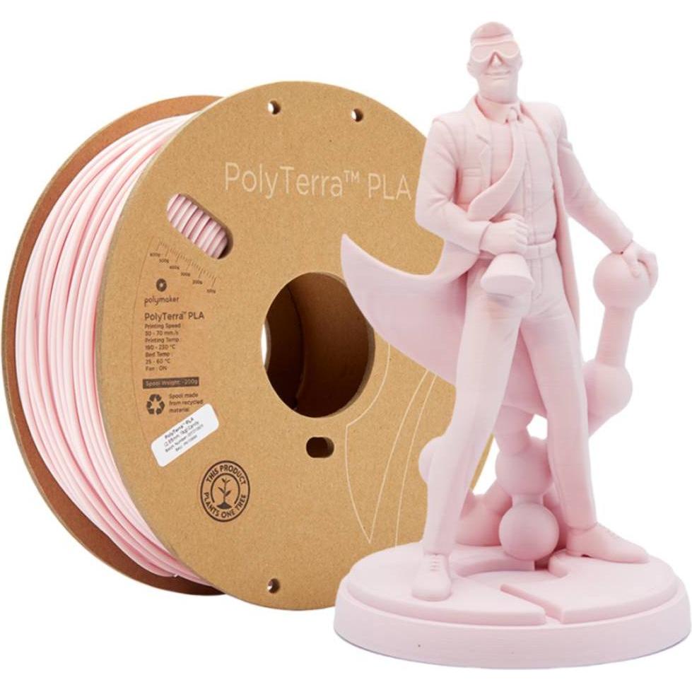 Thumbnail - Polymaker PolyTerra (PLA, 1.75 mm, 1000 g, Pink), 3D Filament, Pink