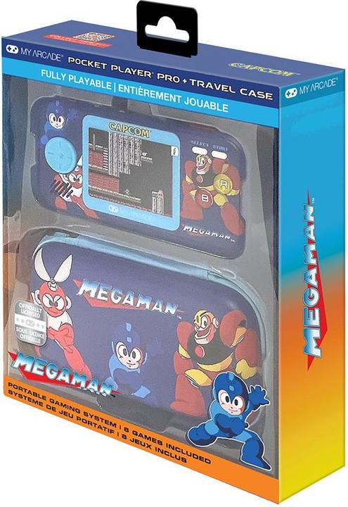 Actual product image MyArcade Pocket Player Pro + Travel Case Mega Man