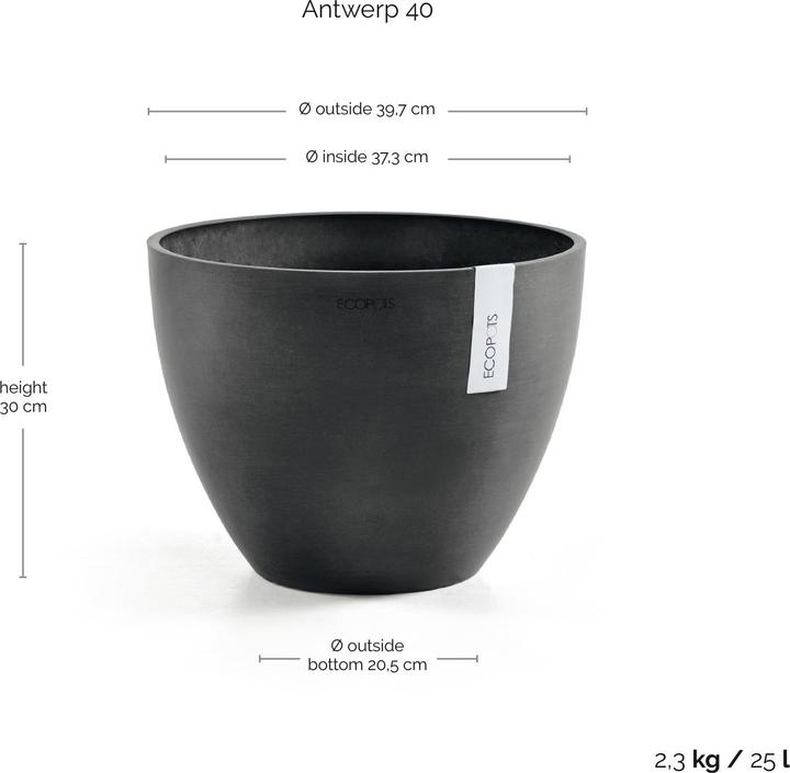 Actual product image Ecopots Antwerp (40 cm)
