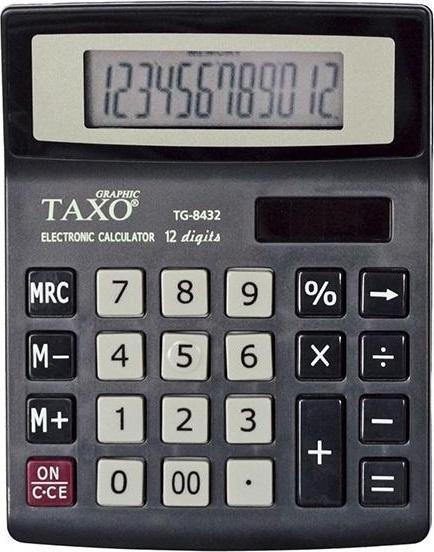 Titanum Taxo-Rechner 12-stellig TG-8432 schwarz (Batteries, Solar cells)