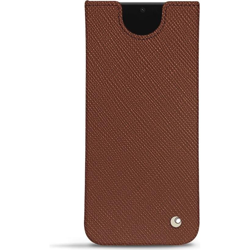 Noreve Lederschutzhülle Samsung Galaxy S21 FE (Samsung Galaxy S21 FE), Smartphone Hülle, Braun