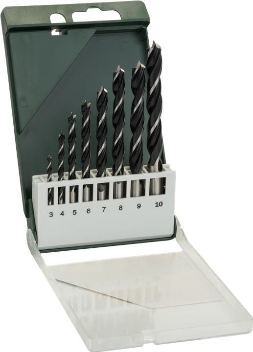 Actual product image Bosch Zubehör Wood twist drill set HSS (3 mm, 4 mm, 5 mm, 6 mm, 7 mm, 8 mm, 9 mm, 10 mm)