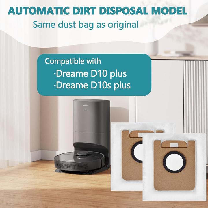 Immagine prodotto Plutoos 8-teiliges Staubsaugerbeutel Zubehörset für Dreame D10Plus D10sPlus Staubsaugerroboter 2.5L (8x)