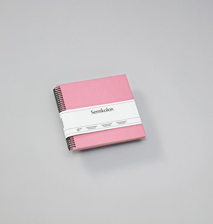 Productafbeelding Semikolon Fotoalbum 17 x 17 cm Roze, 20 crèmewitte pagina's (10 x 15 cm, 9 x 13 cm)