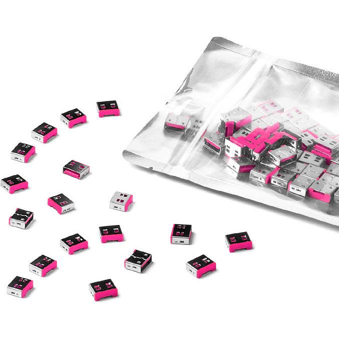 Thumbnail - Smart Keeper 100 x USB A-Port Schlösser ohne BASIC Typ Schlüssel, Notebook Security, Pink