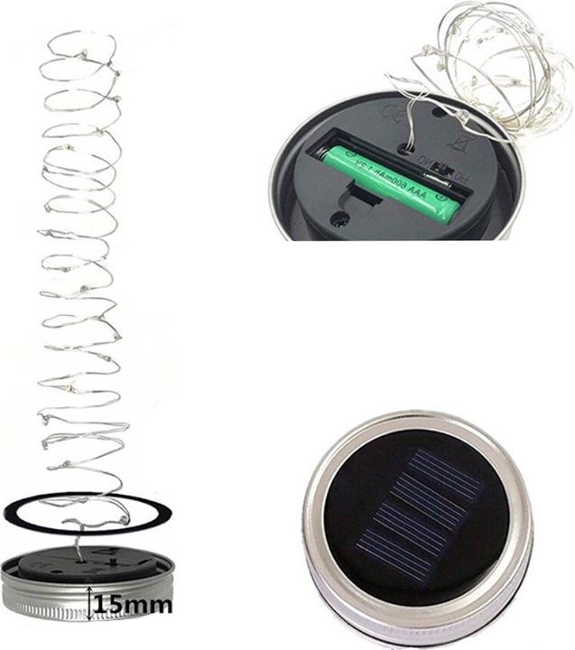 Produktbild Esmée LED Solar Flaschenlicht Deckel Outdoor Laternen 6er Set (0.11 m)