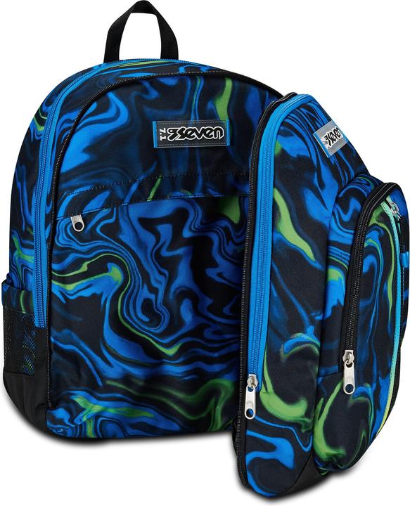 Actual product image Seven Adavanced Detach School Backpack Black Blue (35 l)