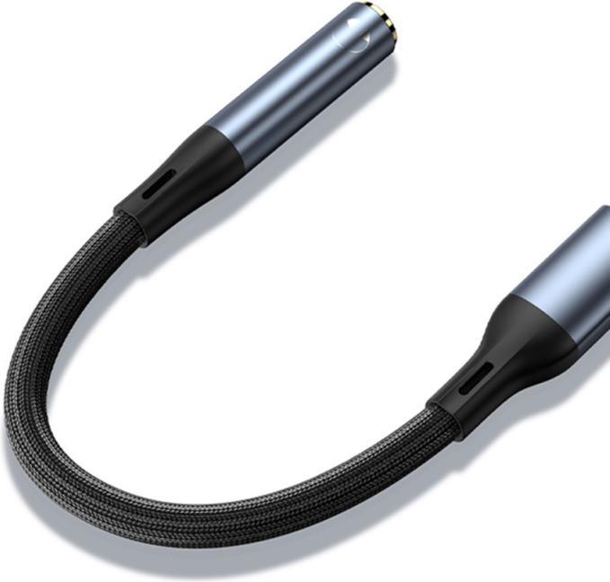 Immagine prodotto Yesido YAU38 Cavo USB-C in lega di alluminio e nylon da tipo c a jack audio Aux da 3,5 mm Cavo per cuffie (0.15 m, Cavo AUX)