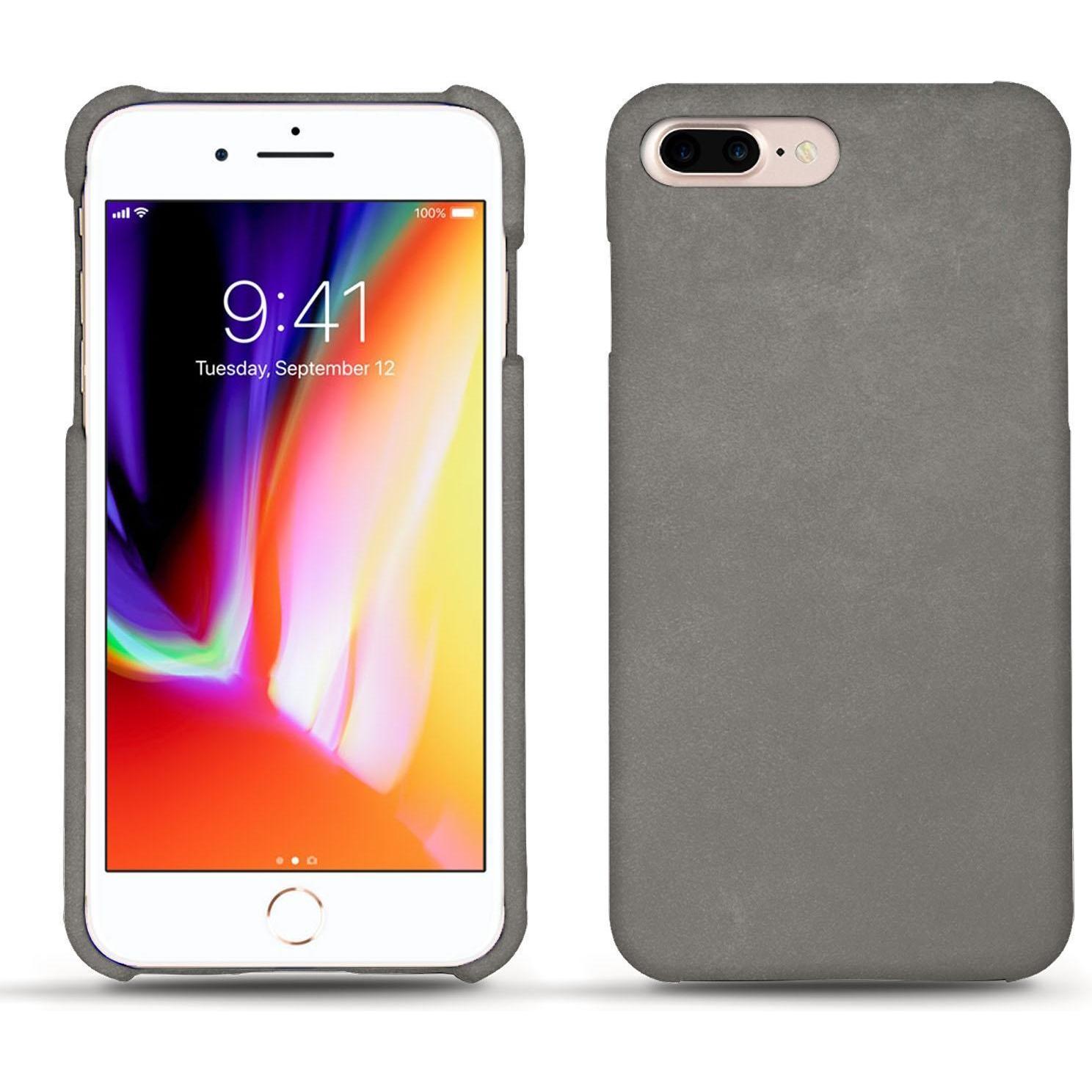 Noreve Lederschutzhülle (Apple iPhone 8 Plus), Smartphone Hülle, Grau