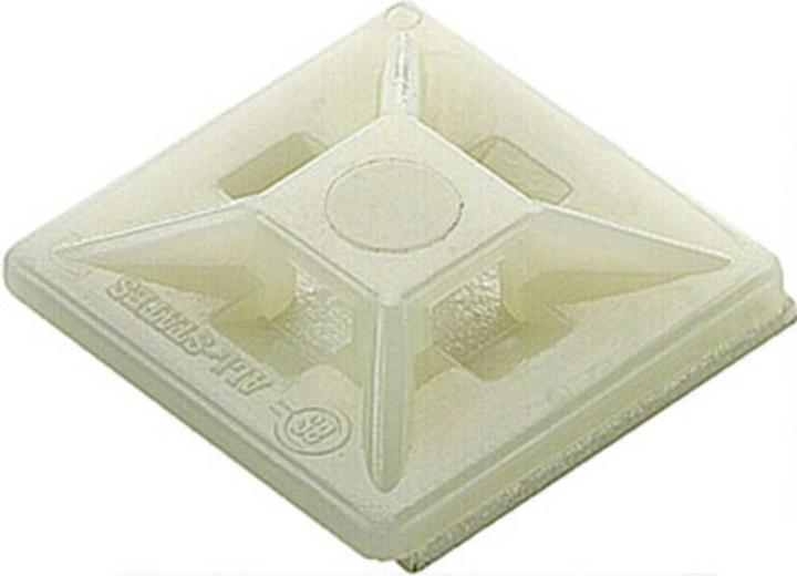 Actual product image Weidmüller CBH 19/19 NATUR fixing base 1289200000 Bundle Ø range 8 mm (Fixing loops, 19 mm, 100 pcs.)