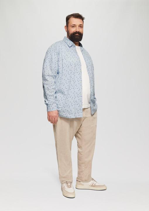 Produktbild S.Oliver Hemd Slim Fit: Gemustertes Popeline-Hemd mit Kentkragen (4XL)