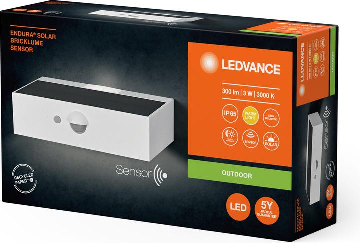Actual product image Ledvance Endura Style Solar Bricklume Sensor White (300 lm, IP65)