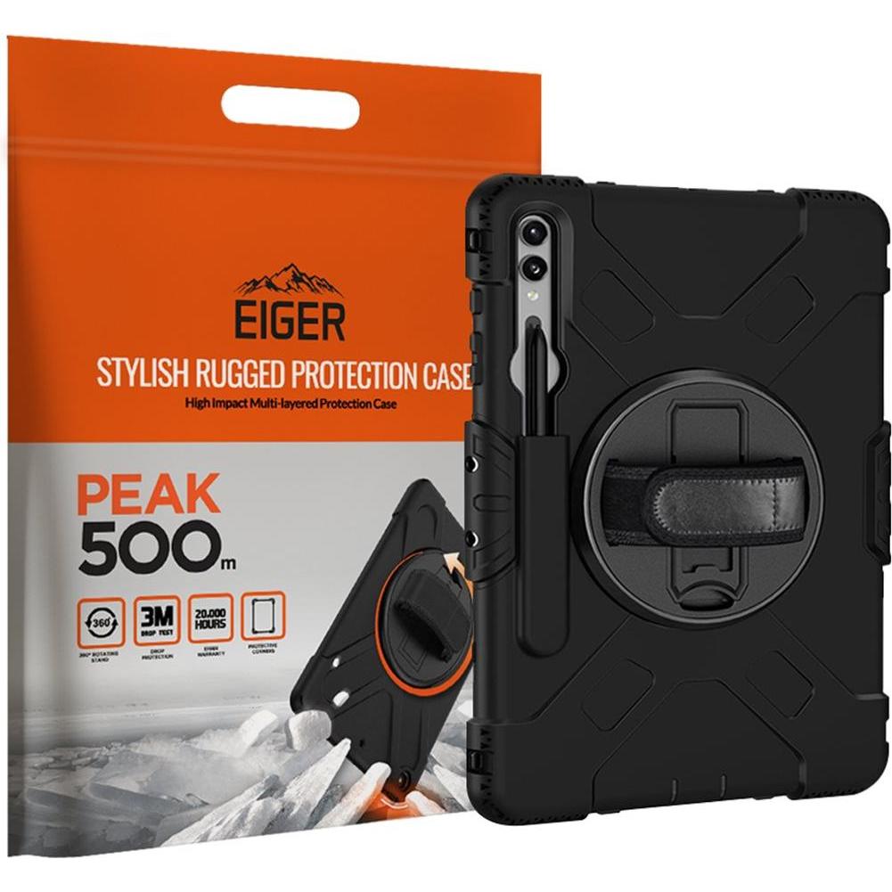 Eiger Peak 500 Case (Galaxy Tab S10+, Galaxy Tab S9+, Galaxy Tab S9 FE+), Tablet Hülle, Schwarz