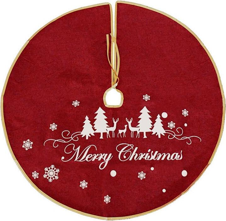 Actual product image Hermex Christmas tree rug Christmas tree skirt Christmas tree rug Tree skirt mat (1 -part)