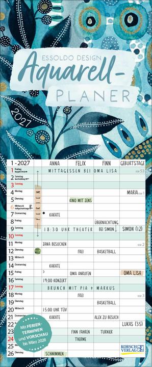 Produktbild Aquarellplaner 2027