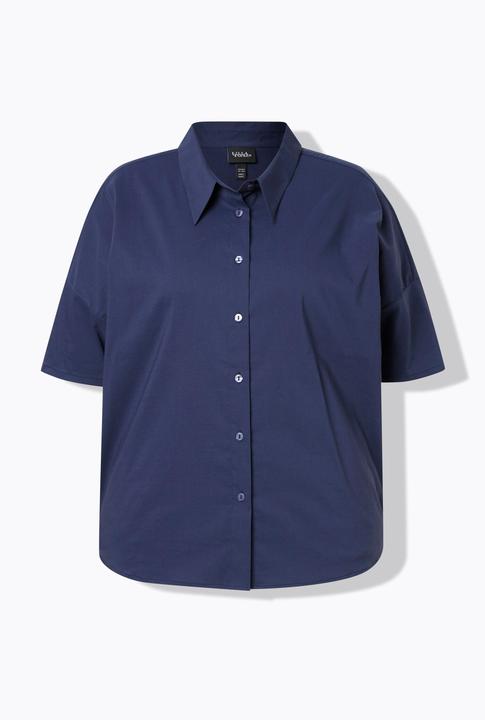 Actual product image Ulla Popken Oversized Short Sleeve Poplin Blouse (54)
