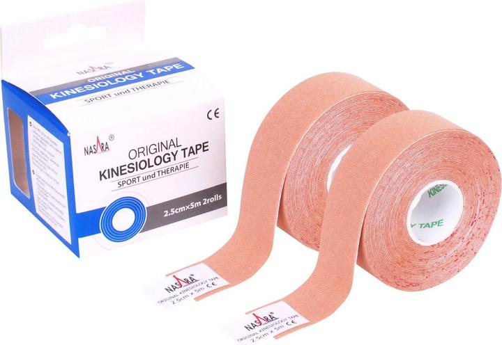 Produktbild Nasara Kinesiology Tape schmal beige 2.5cmx5m (5 m)