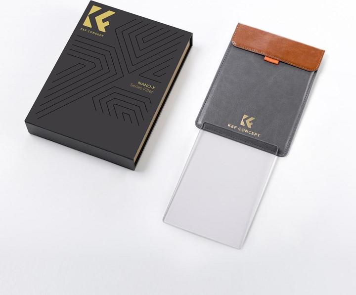 Actual product image K&F Concept Square Film Filter with Matte Box, 4X5.65 in, Thickness 4.0mm, Black Mist 1/4, Coated(NANO-X series) (Neutral density filter, 101.60 mm)
