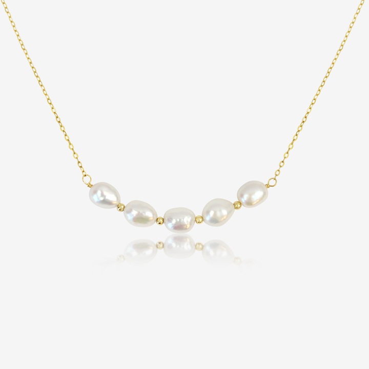 Actual product image Ellenoe Emma (925 Sterling silver, 18k gold-plated, Gold-plated pearls, Natural freshwater pearls)
