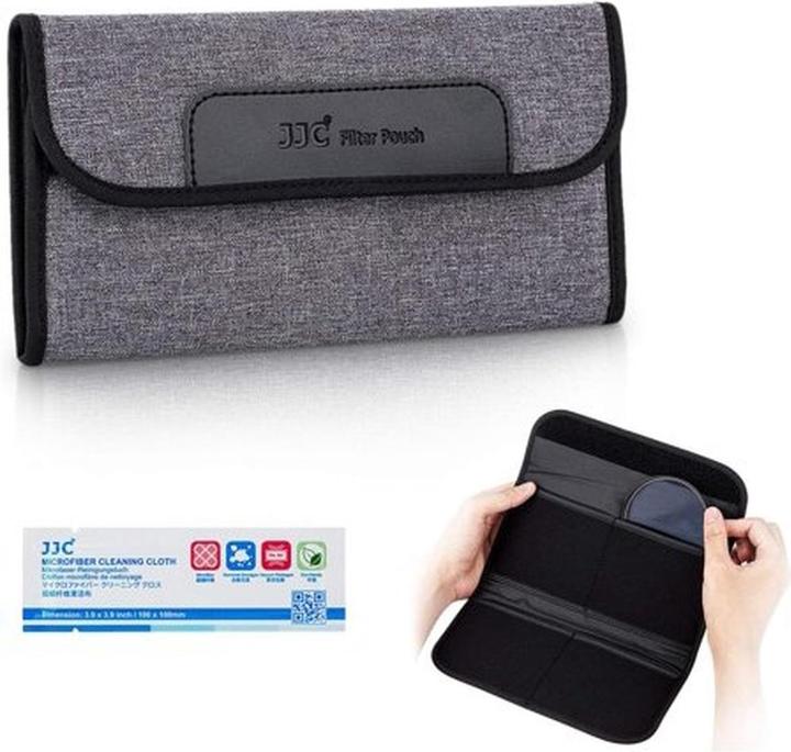 Produktbild JJC FP K4L Grey Filter Pouch holds 4 filters up to 82mm (82 mm)
