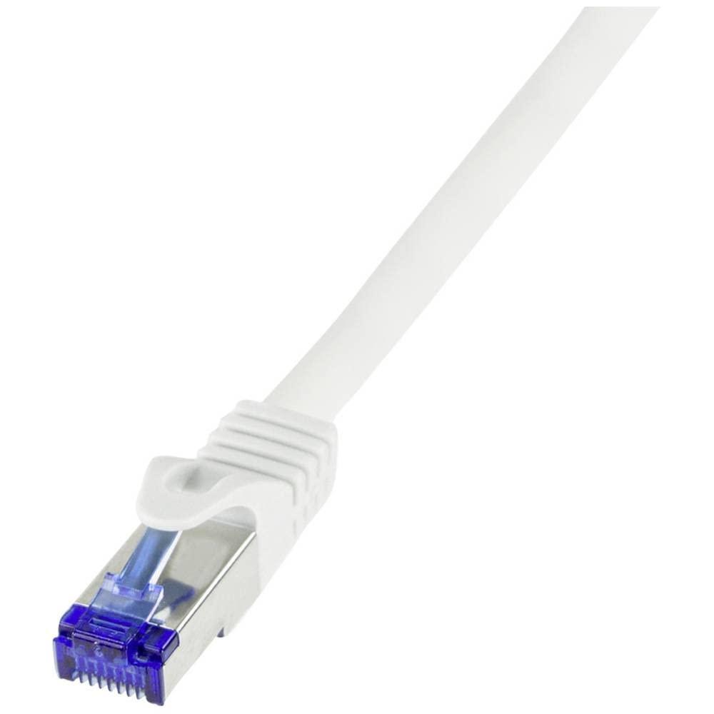 LogiLink Patchkabel Ultraflex, Kat.6A, S/FTP, 1,5 m, weiss mitCat.7 Rohkabel, extra flexibles & weiches Kabel (S/FTP, CA...