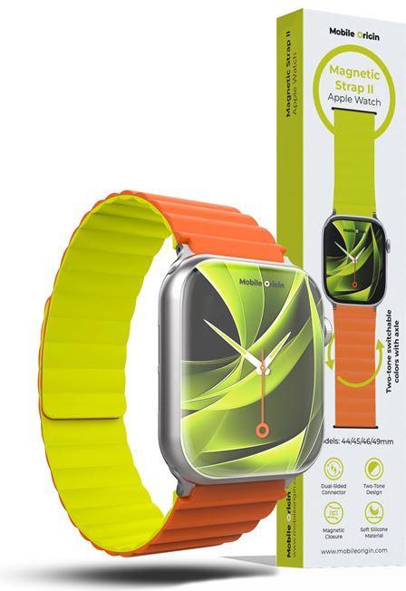Actual product image Mobile Origin Magnetic Watch Strap II orange/green - Apple Watch 49mm/46mm/45mm/44mm