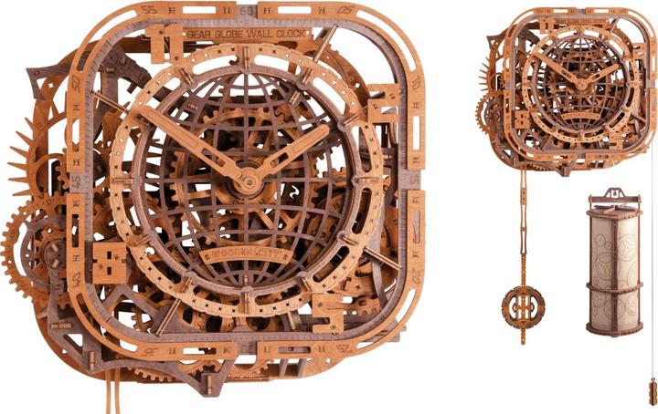 Produktbild WoodenCity Gear Globe Wall Clock