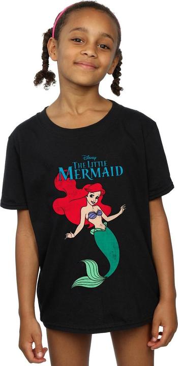 Actual product image Disney Girls The Little Mermaid Line Ariel Cotton T-Shirt (128)
