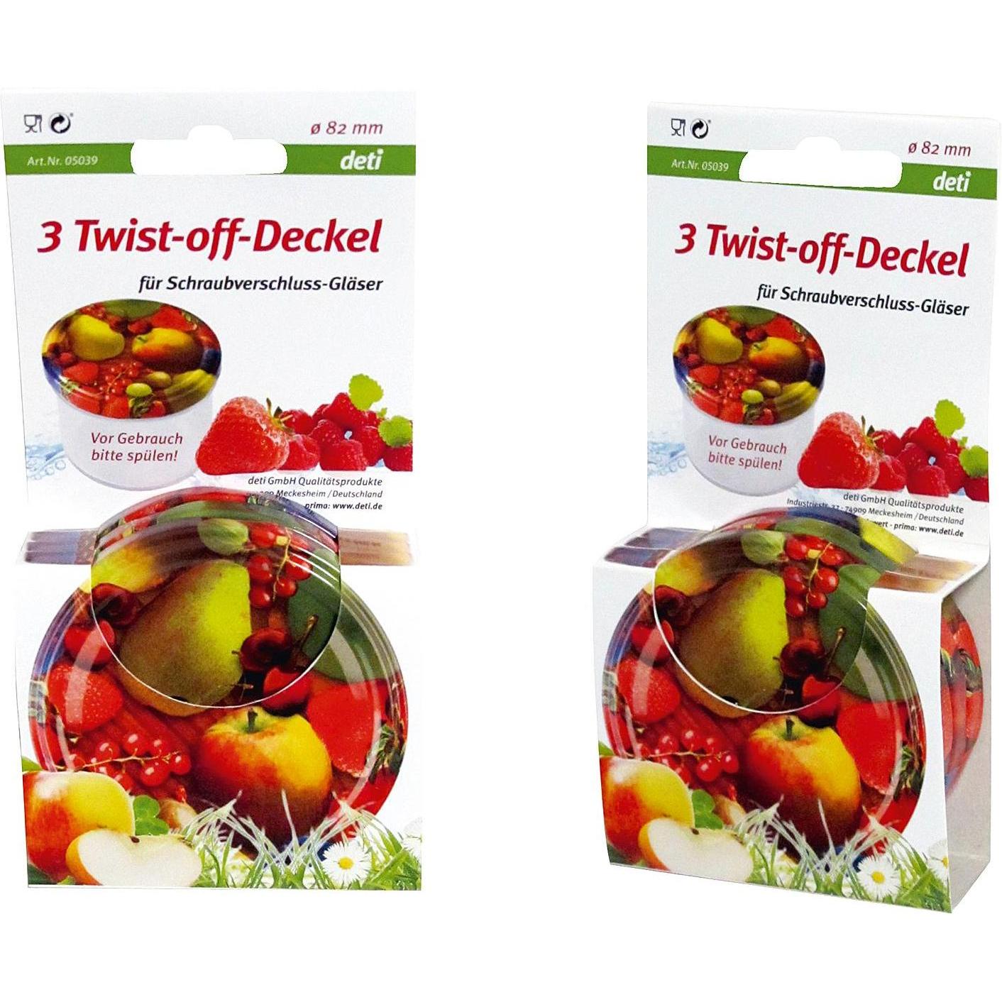 Deti Twist-off-Deckel 3er Set, Einmachgläser, Blau