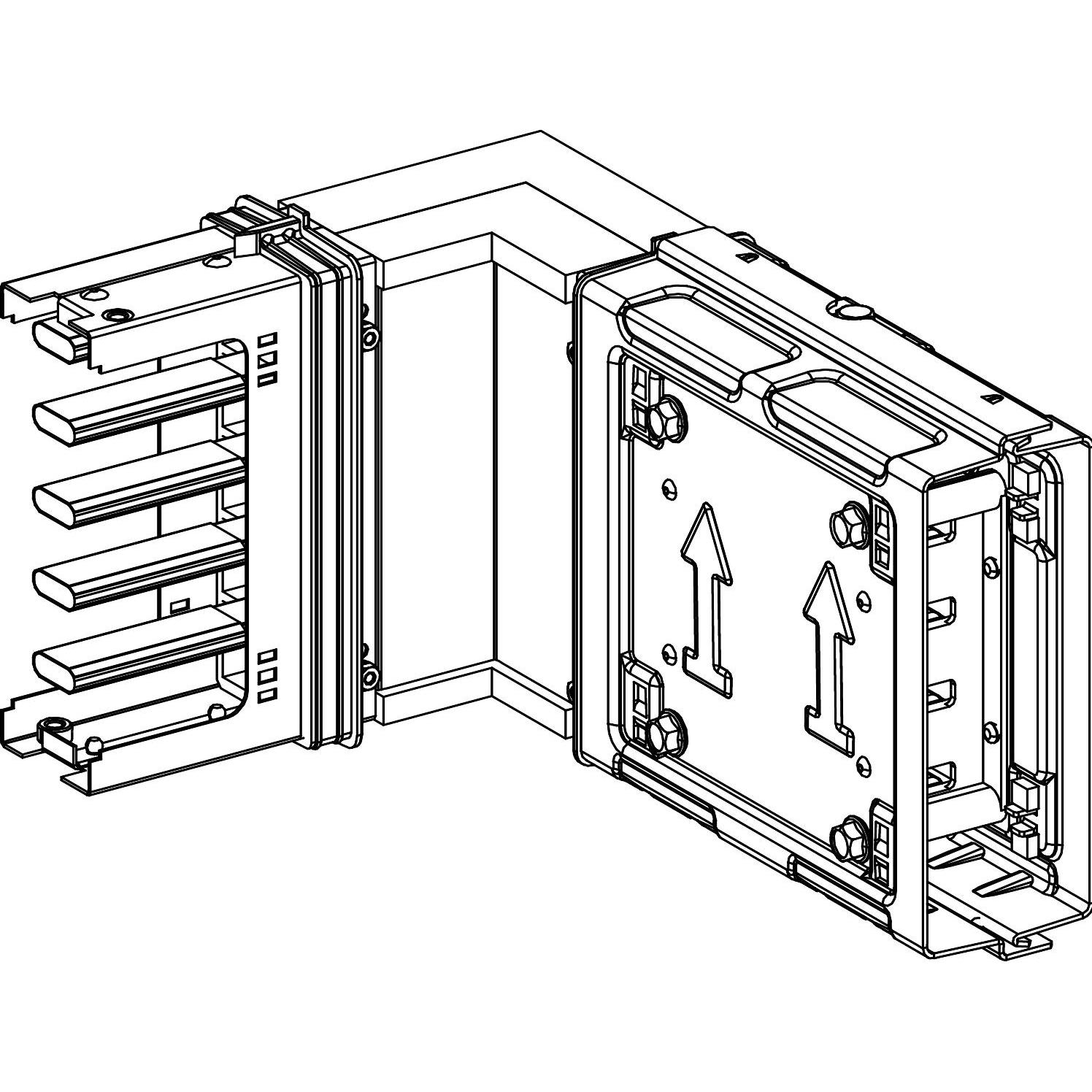 Schneider Electric SE KSC250DLC40 Winkel 250 A Hochkant, Elektronikzubehör + Gehäuse, Weiss