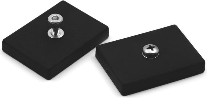 Produktbild Supermagnete Magnetsystem rechteckig gummiert mit Innengewinde (1x)