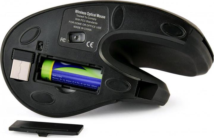 Produktbild Gembird Ergonomic mouse 6 buttons black (Kabellos)