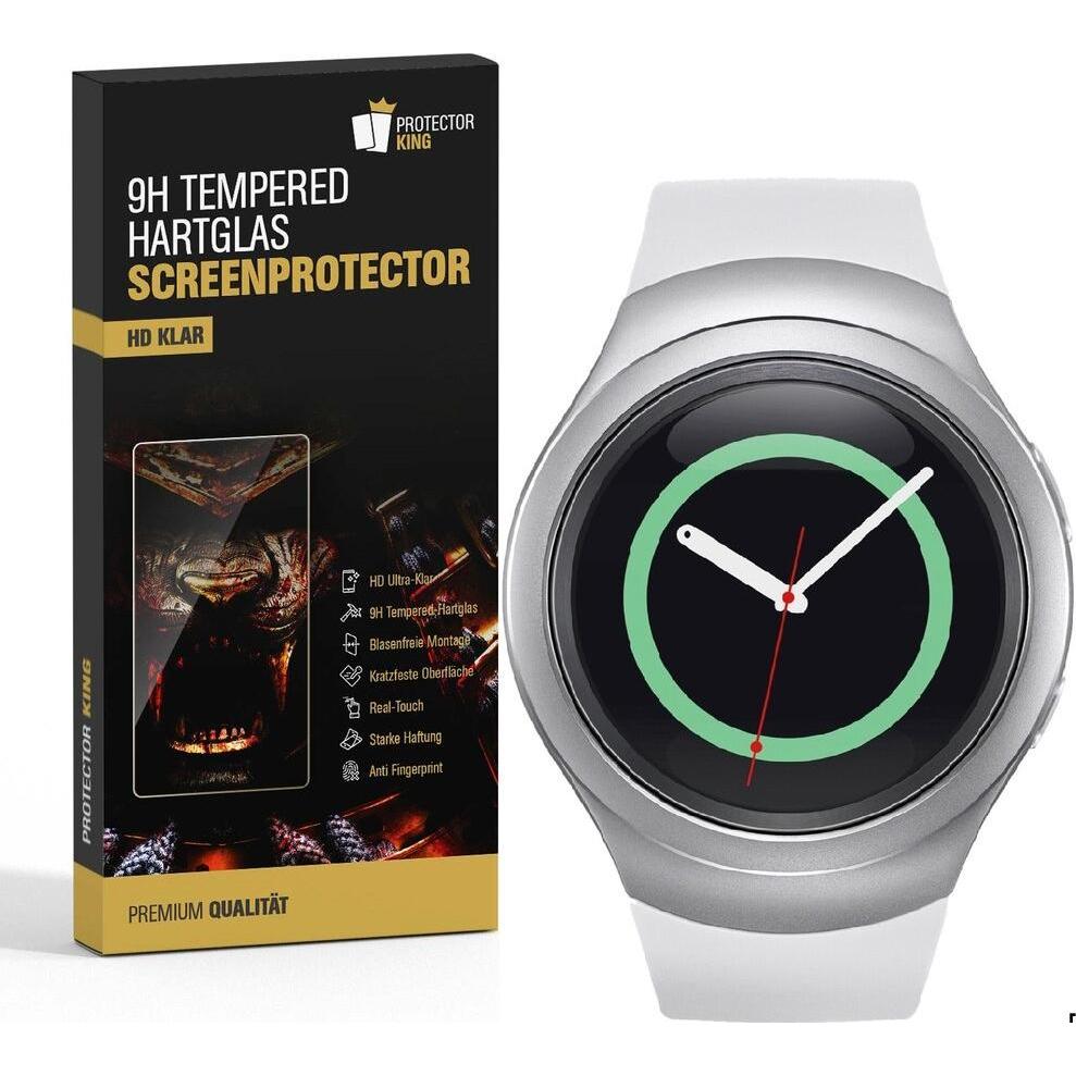 Protectorking 1x echtes Tempered 9H Panzerhartglas 3D KLAR, Smartwatch Zubehör