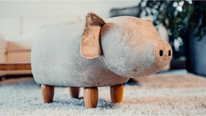 Produktbild Zoosy Hocker Schwein Ernie Grau (Kinderstuhl)