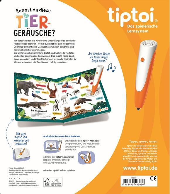 Produktbild Ravensburger tiptoi Kennst du diese Tiergeräusche? (Deutsch)