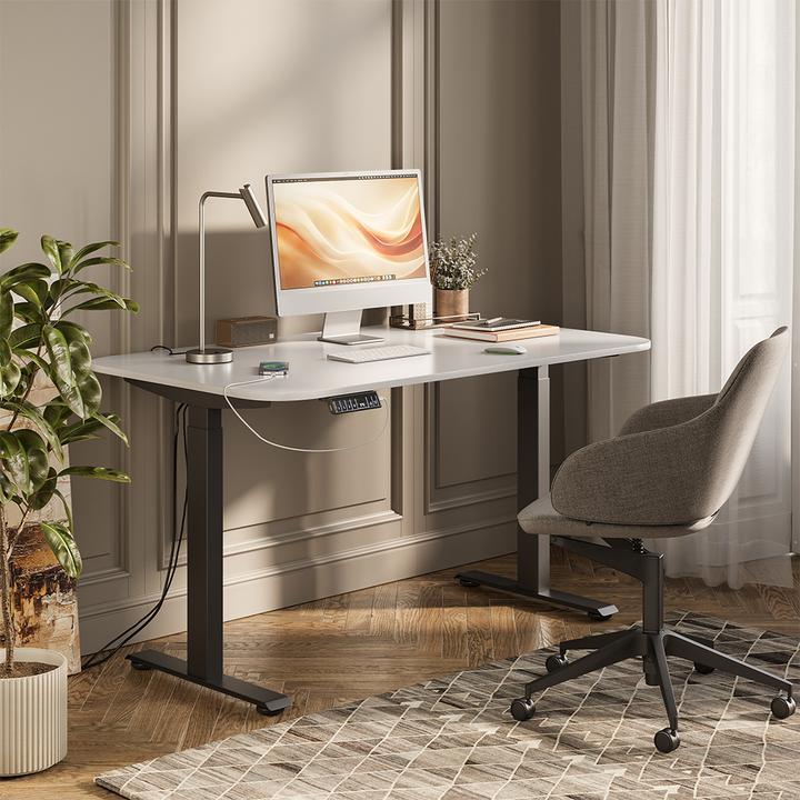 Produktbild Vicco Schreibtisch Elevate, Weiss/Schwarz, 180 x 57.5 cm (140 x 80 x 120 cm)