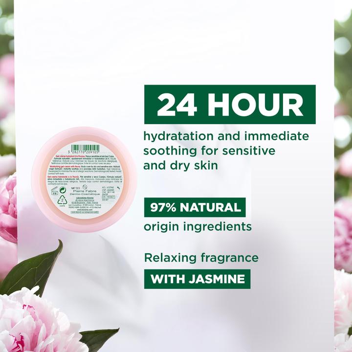 Image du produit Klorane Gel-crème hydratant à la pivoine (Crème pour le corps, 200 ml)