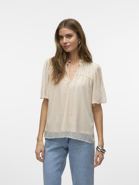Image du produit Vero Moda Vmleah Ss Lace Top Wvn Ga Noos (S)