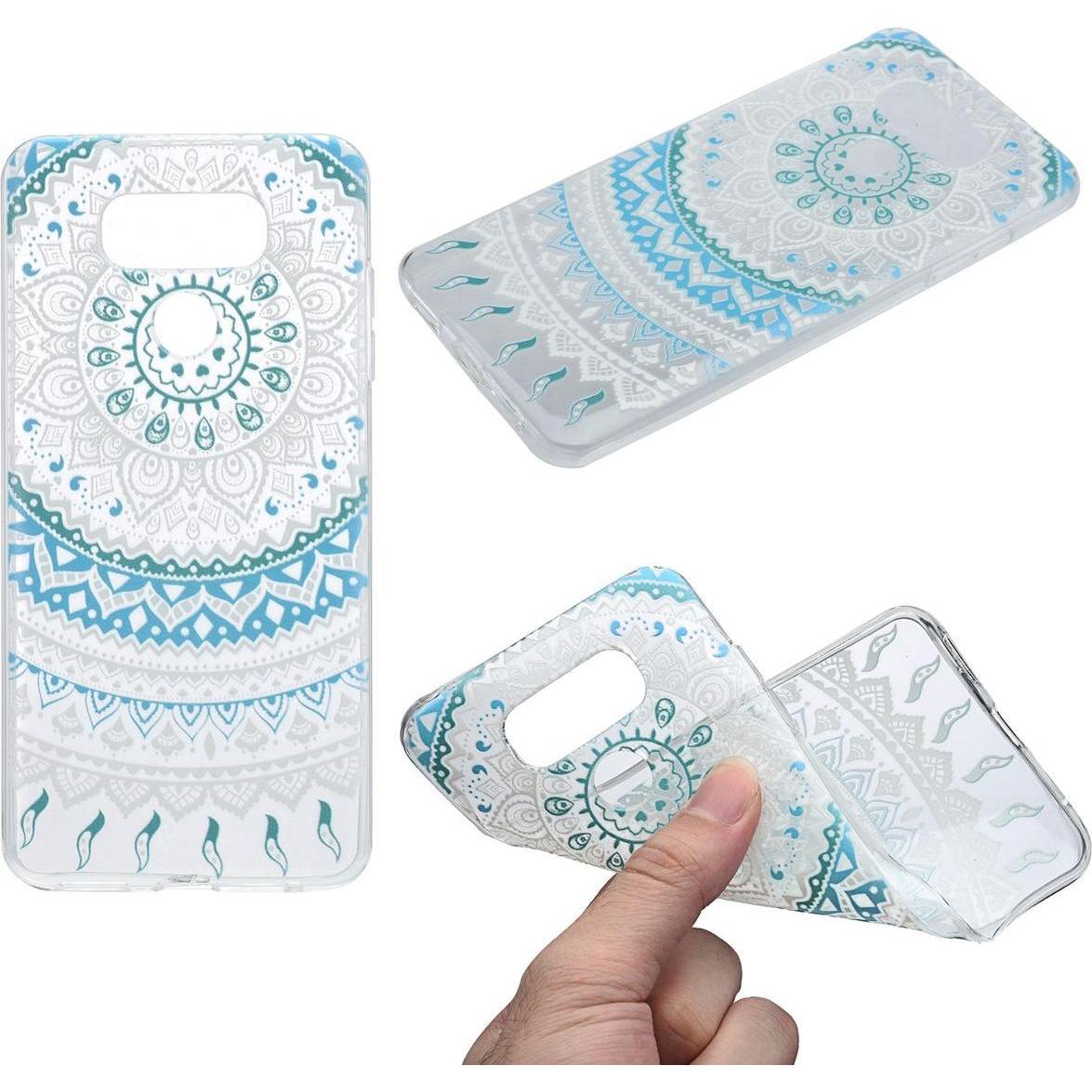 Thumbnail - König Design LG G6 Hülle Case Handy Cover Schutz Tasche Schutzhülle Henna Bumper Etuis Blau (LG G6), Smartphone Hülle, B...