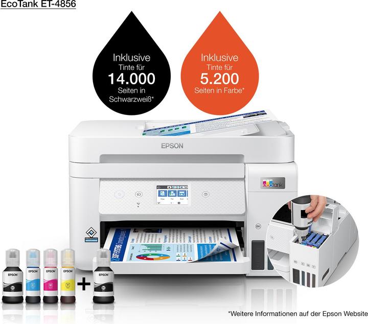 Actual product image Epson EcoTank ET-4856 (Ink tank, Colour)